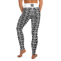 Yoga Leggings "2021-0011 White (Black Logo)" - JCBTGlobal