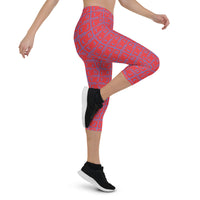 Capri Leggings "2023-0171 Purple (Red Logo)" - JCBTGlobal