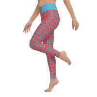 Yoga Leggings "2021-0151 Baby Blue (Red Logo)" - JCBTGlobal