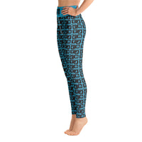 Yoga Leggings "2021-0071 Baby Blue (Black Logo)" - JCBTGlobal