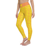 Yoga Leggings "2021-0221 Orange (Yellow Logo)" - JCBTGlobal