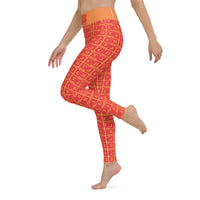 Yoga Leggings "2021-0131 Orange (Red Logo)" - JCBTGlobal