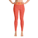 Yoga Leggings "2021-0131 Orange (Red Logo)" - JCBTGlobal