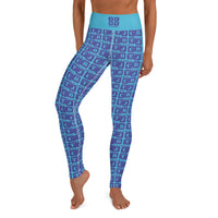 Yoga Leggings "2021-0341 Baby Blue (Blue Logo)" - JCBTGlobal