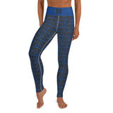 Yoga Leggings "2021-0081 Blue (Black Logo)" - JCBTGlobal