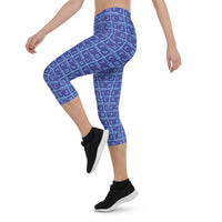 Capri Leggings "2023-0341 Baby Blue (Blue Logo)" - JCBTGlobal