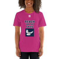 Short-Sleeve Unisex T-Shirt "2012-0131 Reach For The Skies (White Logo)" - JCBTGlobal