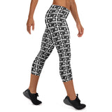 Capri Leggings "2023-0011 White (Black Logo)" - JCBTGlobal