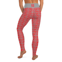 Yoga Leggings "2021-0111 Gray (Red Logo)" - JCBTGlobal