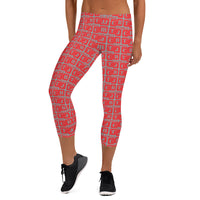 Capri Leggings "2023-0111 Gray (Red Logo)" - JCBTGlobal