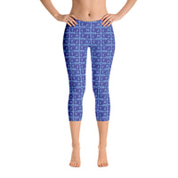 Capri Leggings "2023-0341 Baby Blue (Blue Logo)" - JCBTGlobal