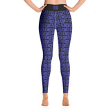 Yoga Leggings "2021-0361 Black (Blue Logo)" - JCBTGlobal