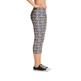 Capri Leggings "2023-0311 Yellow (Blue Logo)" - JCBTGlobal