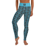 Yoga Leggings "2021-0071 Baby Blue (Black Logo)" - JCBTGlobal