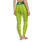 Yoga Leggings "2021-0231 Green (Yellow Logo)" - JCBTGlobal