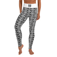 Yoga Leggings "2021-0011 White (Black Logo)" - JCBTGlobal