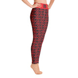 Yoga Leggings "2021-0091 Red (Black Logo)" - JCBTGlobal