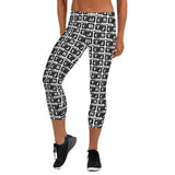 Capri Leggings "2023-0011 White (Black Logo)" - JCBTGlobal