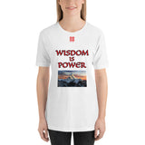 Short-Sleeve Unisex T-Shirt "2012-0111 Wisdom Is Power (Red Logo)" - JCBTGlobal