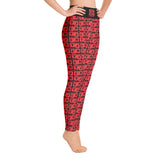 Yoga Leggings "2021-0181 Black (Red Logo)" - JCBTGlobal