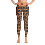 Yoga Leggings "2021-0051 Orange (Black Logo)" - JCBTGlobal