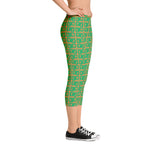 Capri Leggings "2023-0411 Orange (Green Logo)" - JCBTGlobal