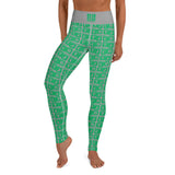 Yoga Leggings "2021-0381 Gray (Green Logo)" - JCBTGlobal