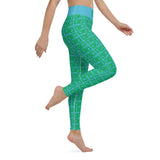 Yoga Leggings "2021-0421 Baby Blue (Green Logo)" - JCBTGlobal