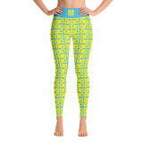 Yoga Leggings "2021-0241 Baby Blue (Yellow Logo)" - JCBTGlobal