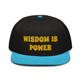 Snapback Hat "1052-0111 Wisdom Is Power (Yellow Logo)" - JCBTGlobal