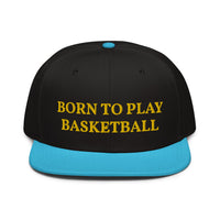 Snapback Hat "2051-0021 Born To Play Basketball (Yellow Logo)" - JCBTGlobal