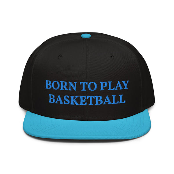 Snapback Hat "1051-0031 Born To Play Basketball (Blue Logo)" - JCBTGlobal