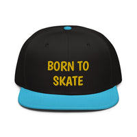 Snapback Hat "1051-0071 Born To Skate (Yellow Logo)" - JCBTGlobal