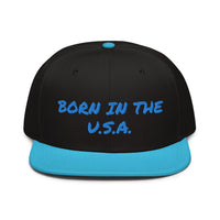 Snapback Hat "1052-0041 Born In The U.S.A. (Blue Logo)" - JCBTGlobal