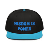 Snapback Hat "1052-0111 Wisdom Is Power (Blue Logo)" - JCBTGlobal