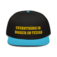 Snapback Hat "2052-0051 Everything Is Bigger In Texas (Yellow Logo)" - JCBTGlobal