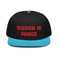 Snapback Hat "2052-0111 Wisdom Is Power (Red Logo)" - JCBTGlobal