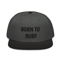 Snapback Hat "1051-0061 Born To Surf (Black Logo)" - JCBTGlobal