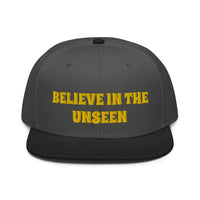 Snapback Hat "1052-0101 Believe In The Unseen (Yellow Logo)" - JCBTGlobal