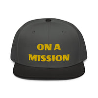 Snapback Hat "1052-0121 On A Mission (Yellow Logo)" - JCBTGlobal