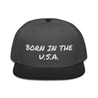 Snapback Hat "2052-0041 Born In The U.S.A. (White Logo)" - JCBTGlobal