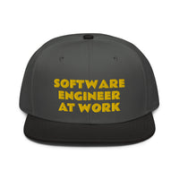 Snapback Hat "2052-0081 Software Engineer At Work (Yellow Logo)" - JCBTGlobal