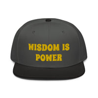 Snapback Hat "2052-0111 Wisdom Is Power (Yellow Logo)" - JCBTGlobal