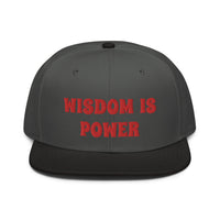 Snapback Hat "2052-0111 Wisdom Is Power (Red Logo)" - JCBTGlobal