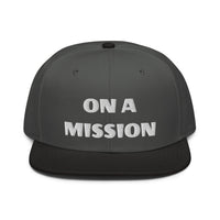 Snapback Hat "2052-0121 On A Mission (White Logo)" - JCBTGlobal