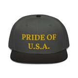 Snapback Hat "1054-0031 U.S.A. (Yellow Logo)" - JCBTGlobal