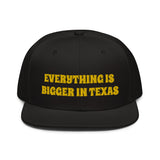 Snapback Hat "1052-0051 Everything Is Bigger In Texas (Yellow Logo)" - JCBTGlobal