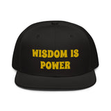 Snapback Hat "1052-0111 Wisdom Is Power (Yellow Logo)" - JCBTGlobal