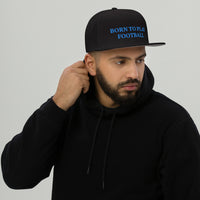 Snapback Hat "1051-0011 Born To Play Football (Blue Logo)" - JCBTGlobal