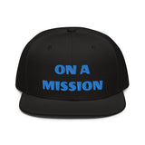 Snapback Hat "1052-0121 On A Mission (Blue Logo)" - JCBTGlobal